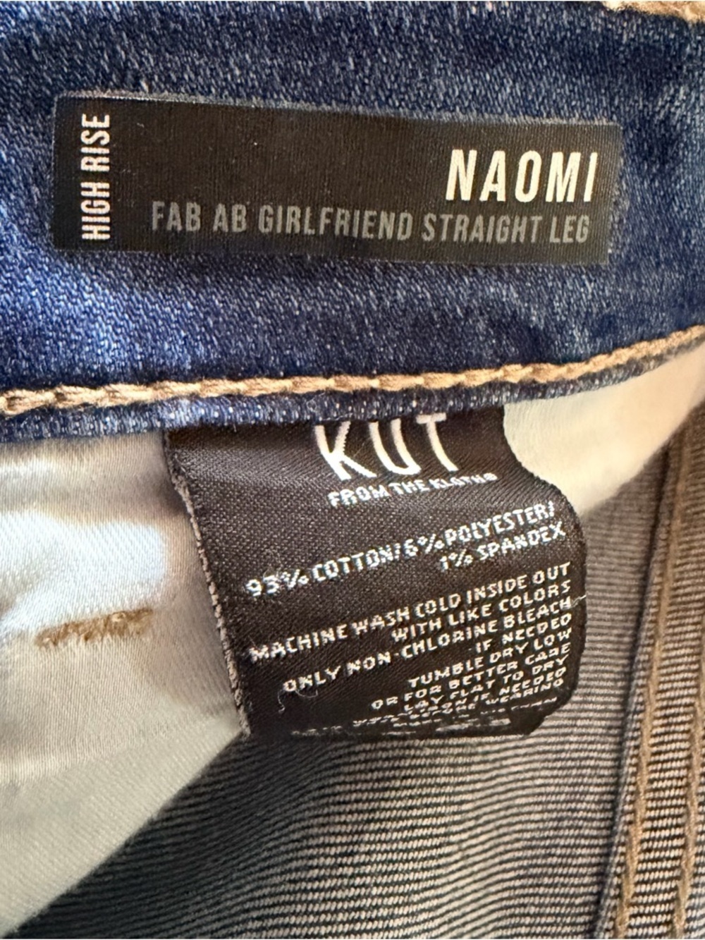 Kut from the Kloth Blue Denim Jeans with Branded Button - Picture 4 of 4